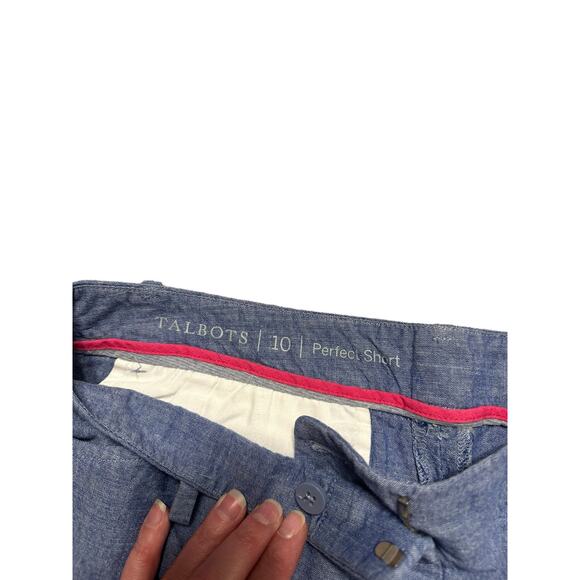 Talbots The Perfect Short Chambray Cotton 10' inseam Size 10 - Picture 3 of 6